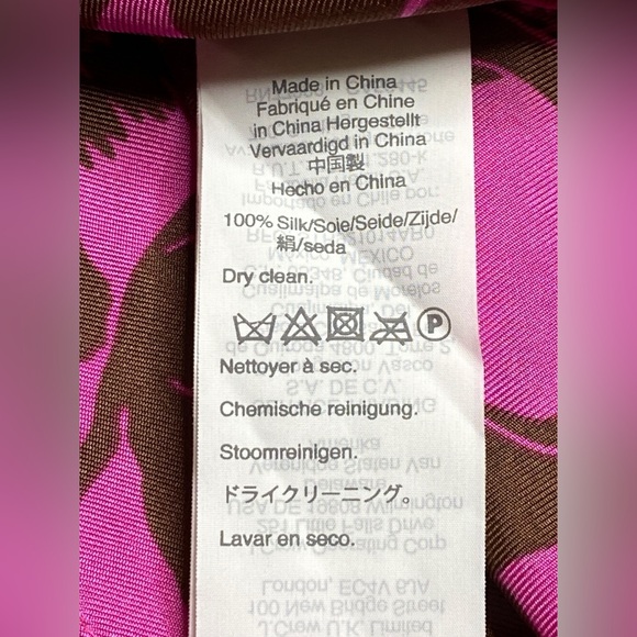 J.Crew Collection silk shirt sleepy lions Fuchsia Women’s Size 6 NWT - Picture 13 of 16